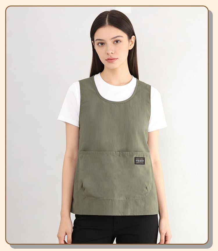 Rompi Apron Berbahan Taslon Tahan Lama dengan Logo Kustom, Tahan Minyak, Tahan Air, dan Tahan Api untuk Dapur serta Rumah Tangga, Rompi dengan Pinggang yang Dapat Disetel