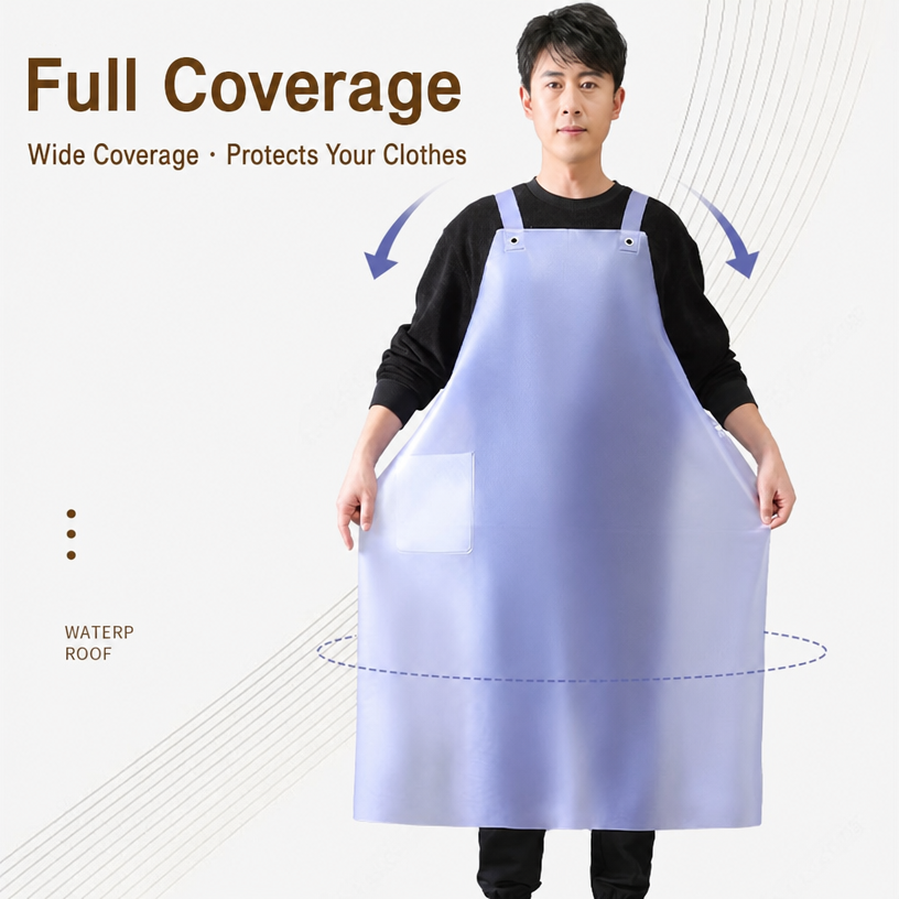 Customized Eco-Friendly Durable Waterproof Cost-effective Bulk Wholesale Household Kitchen Reusable Beef Tendon PU Leather Apron