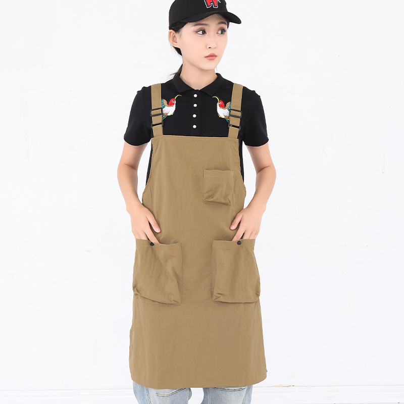 Grosir Apron Pakaian Kerja Tahan Air dengan Logo Cetak Kustom untuk Iklan Rumah Tangga dan Dapur