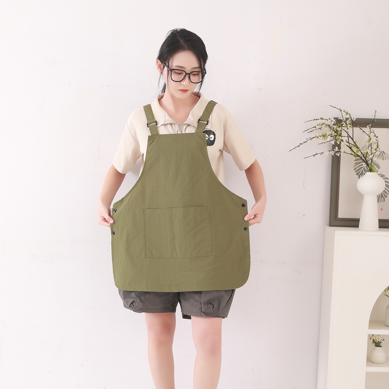 Desain Fesyen, Bahan Taslon Berkualitas Tinggi, Apron Koki Jepang untuk Dapur, Restoran, dan Kafe