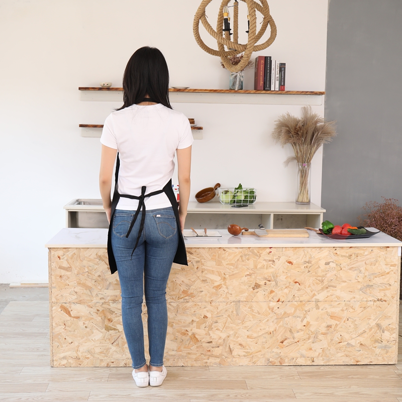 Aproană de bucătar de înaltă calitate, cu design de modă, 100% poliester, moale, cu reglare a mărimii, aproană de bucătărie, aproană goală pentru gătit