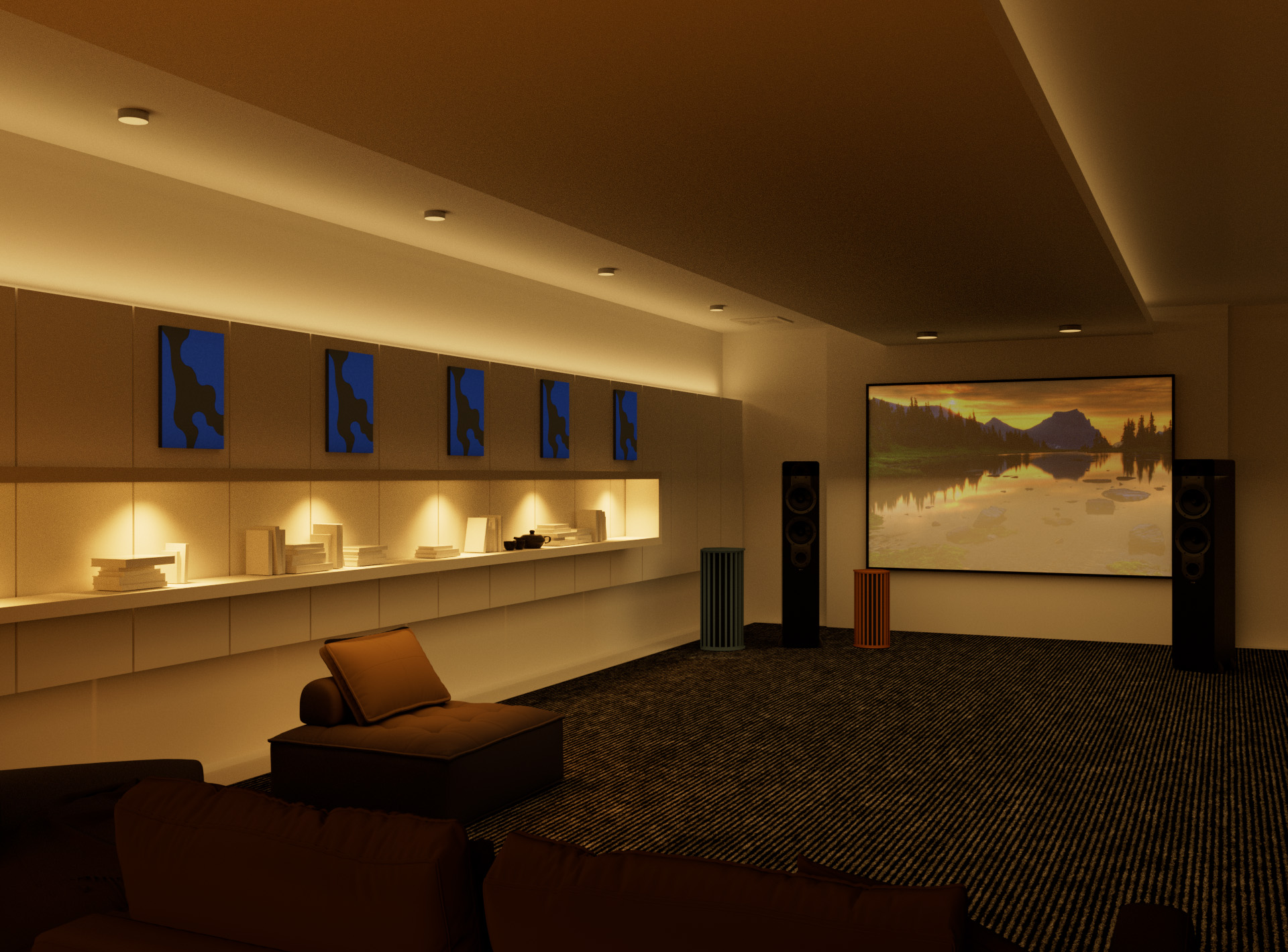 Home theater soundproof decoration