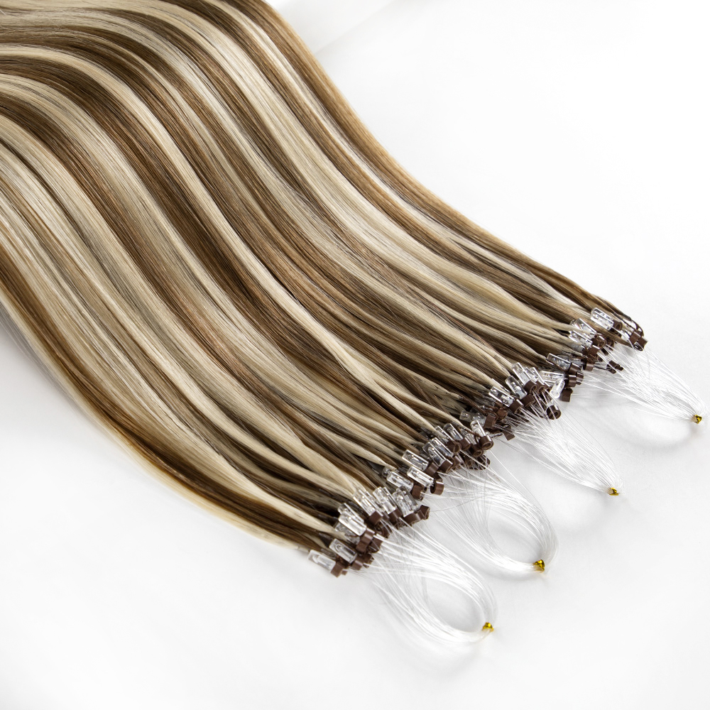 1g Pre-Looped Micro Link Virgin Human Hair Extensions With Russian Hair For Professional No-Heat Installation