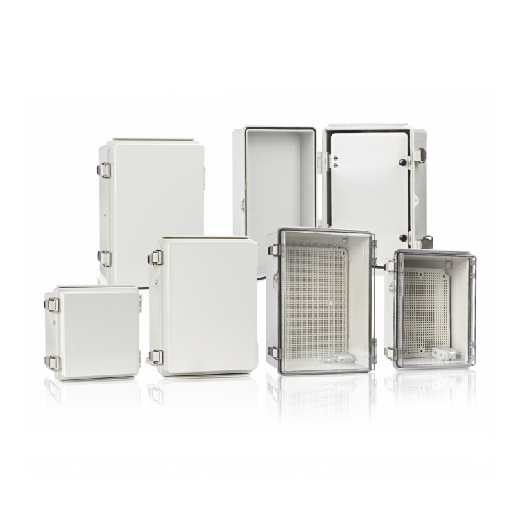 IP68 Transprent Cover Waterproof Plastic Junction Box Electrical Box with Stainless Steel Hinges