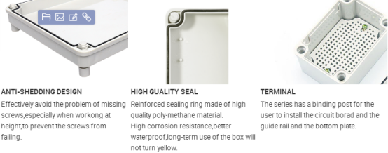 IP67 Project Box Waterproof Junction Box Outdoor Electrical Enclosure Weatherproof ABS Plastic Grey Cover supplier