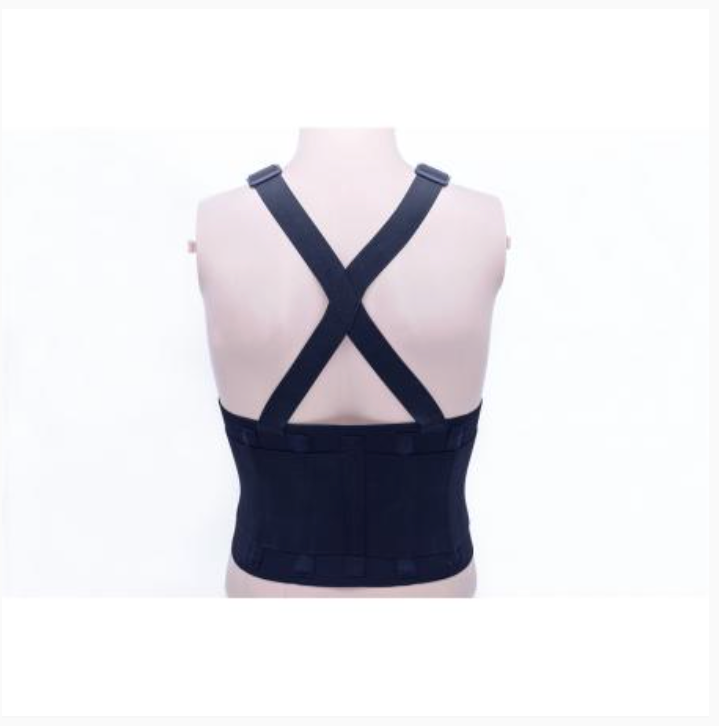 Elastische industriële rugbrace met mesh-nylon kleding en vier PP-kunststof strips ter ondersteuning