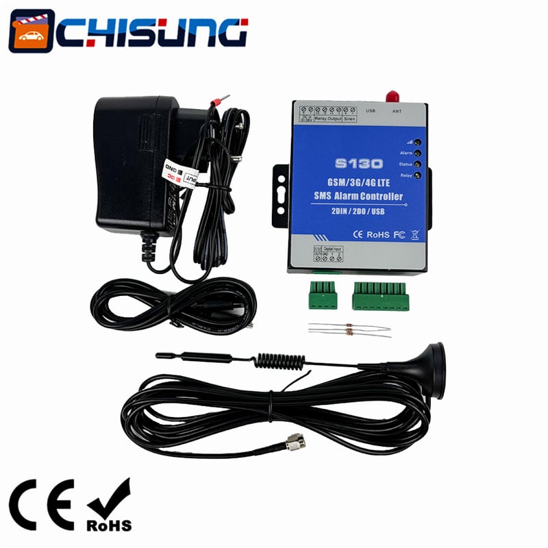 S130 GSM SMS Alarm Controller, 2 Channel Digital Input, Remote SMS Control Relay, Power Failure Alert for Industrial & Farm Use