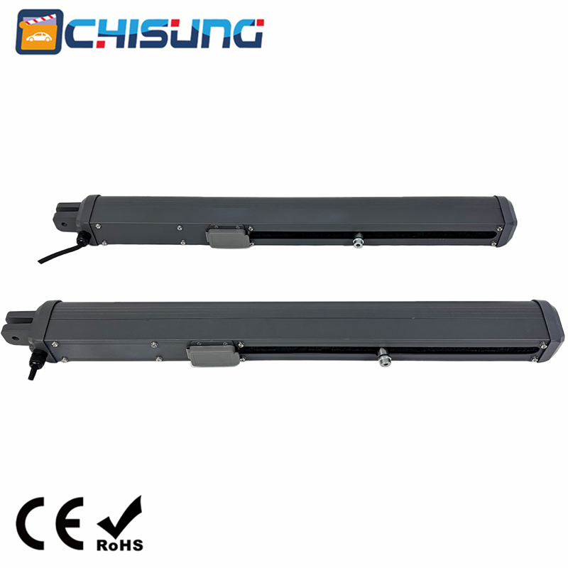 CHISUNG CSSGO-02 DC24V Low Installation Swing Gate Opener, 250kg Max 2.5m Single Leaf, 400N Thrust DC24V Solar Compatible Aluminum Gate Motor with Built-in Electronic Limit Switch for Villa & Courtyard Gates 