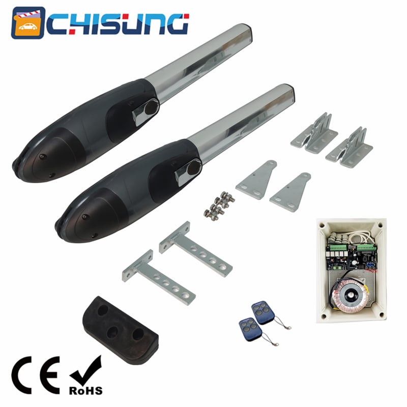 CHISUNG CSSGO-230K Heavy Duty Automatic Swing Gate Opener Kit | Max 400kg 3m Single Leaf DC24V Electric Swing Gate Motor for Large Villa & Commercial Wrought Iron Gates