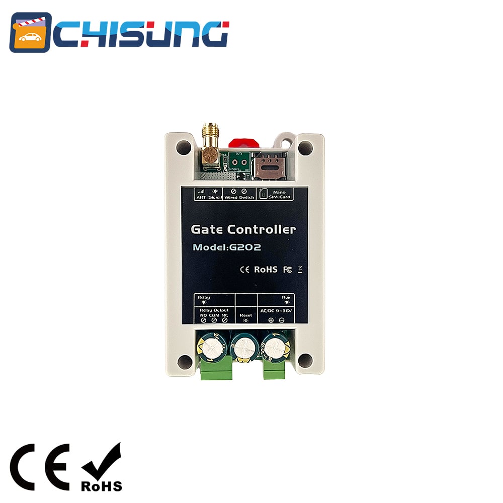 G202 4G LTE Gate Controller 200 Users Free Call Relay Switch VoLTE Supported AC DC 7-36V SMS Remote Control for Gate Door Barrier Garage Industrial Access
