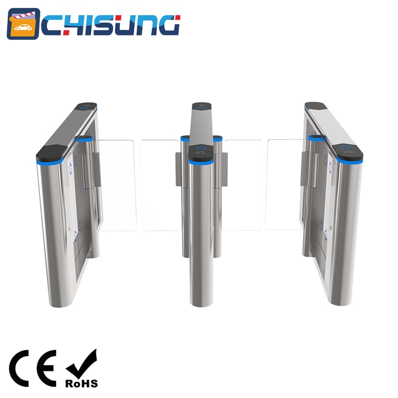 CSSG206 Servo Motor Speed Gate  Access Turnstile L1500xW150xH980mm 304 Stainless & Acrylic W/H Custom Top Security