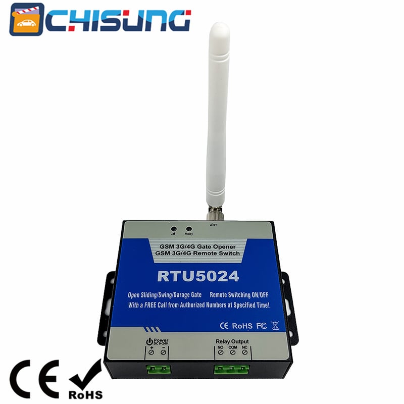 Originaler RTU5024 GSM-Toröffner, 2G/3G/4G-Fern-Relais-Schalter mit kostenloser Anruf-/SMS-Steuerung, Unterstützung für 200 Benutzer für Tore, Schranken und industrielle Geräte
