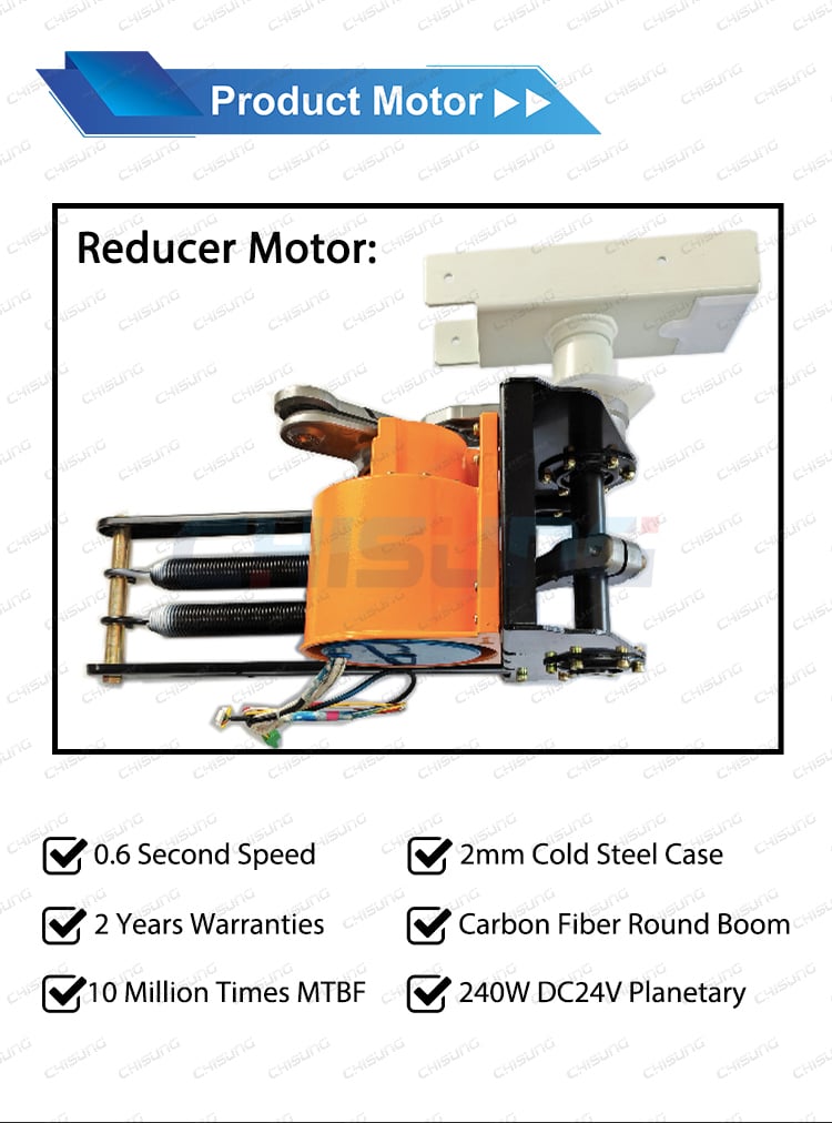 cskl04 3m carbon fiber automatic parking barrier gate 06s ip44 heavy duty for toll station  parking lot-0