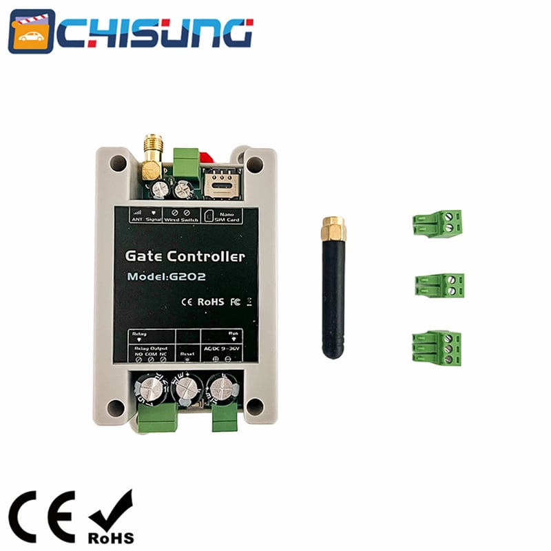 NEW G202 GSM Gate Controller 200 Users Free Call Access SMS Control AC DC7-36V Wide Voltage for Gate, Door, Barrier & Industrial Remote Switch