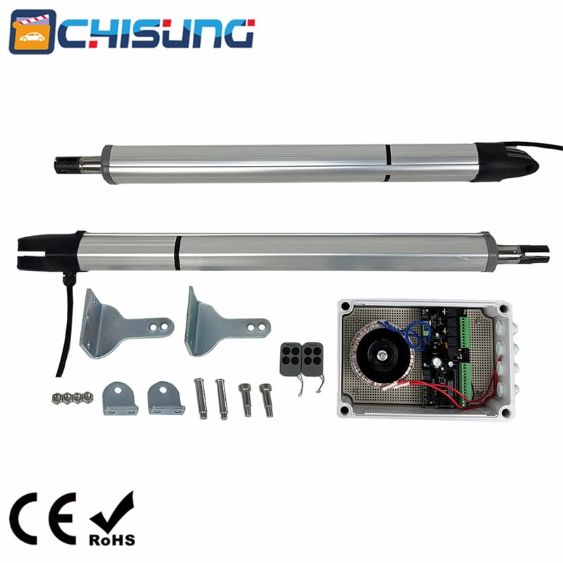 CHISUNG CSSGO-04 Heavy Duty Swing Gate Opener for 3.5m 250kg Single Leaf,DC24VAutomatic Gate Motor with ARS Rebound,Bluetooth/WiFi/Solar Compatible