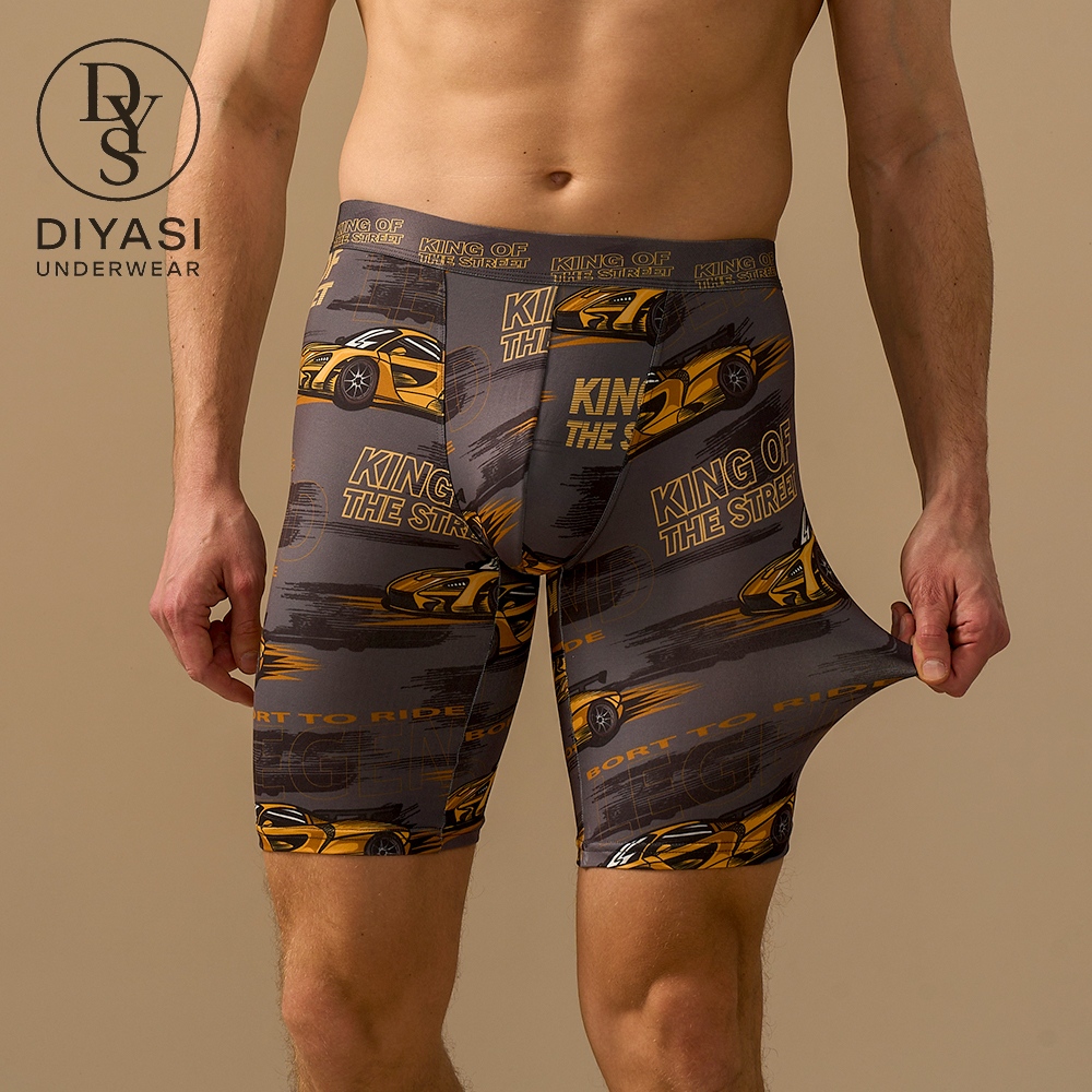 OEM High Waist Long Leg Men’s Boxer Briefs | Custom Printed Modal Underwear Manufacturer Wholesale In Stock