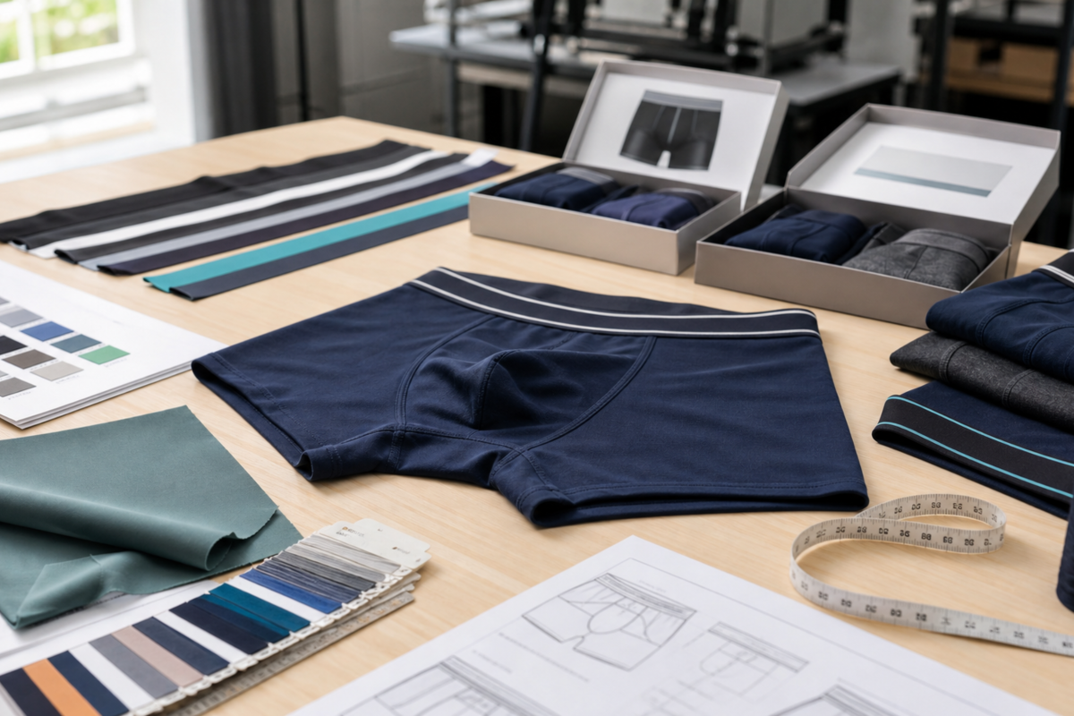 Men's Boxer Brief OEM: Modal Pouch, Waistband and Custom Print Options