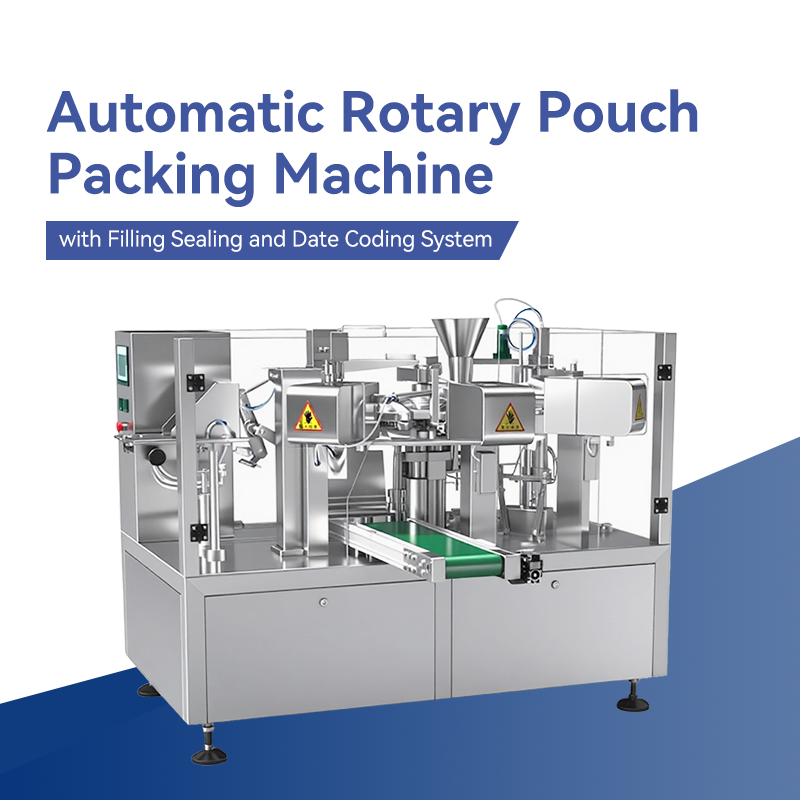 Automatic Rotary Pouch Packing Machine with Filling Sealing and Date Coding System