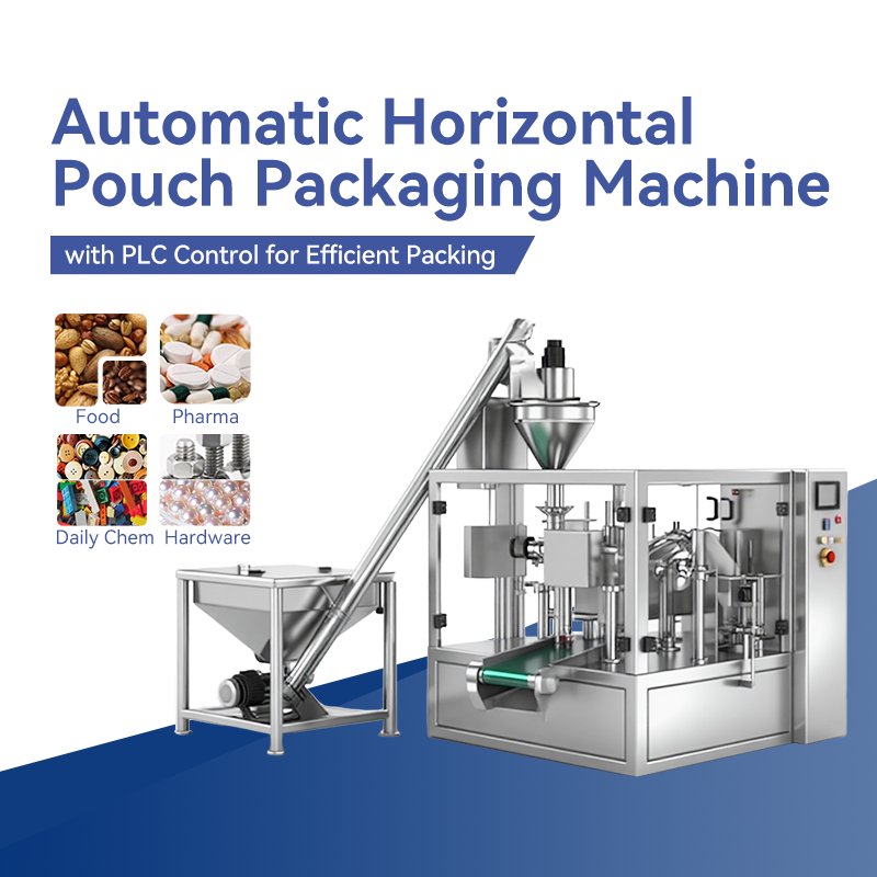 Automatic Horizontal Pouch Packaging Machine with PLC Control for Efficient Packing