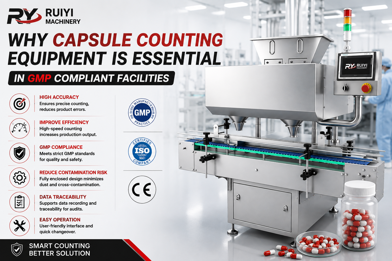 Pourquoi les équipements de comptage de gélules sont-ils essentiels dans les installations conformes aux bonnes pratiques de fabrication (BPF)