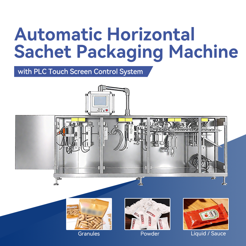 Automatic Horizontal Sachet Packaging Machine with PLC Touch Screen Control System