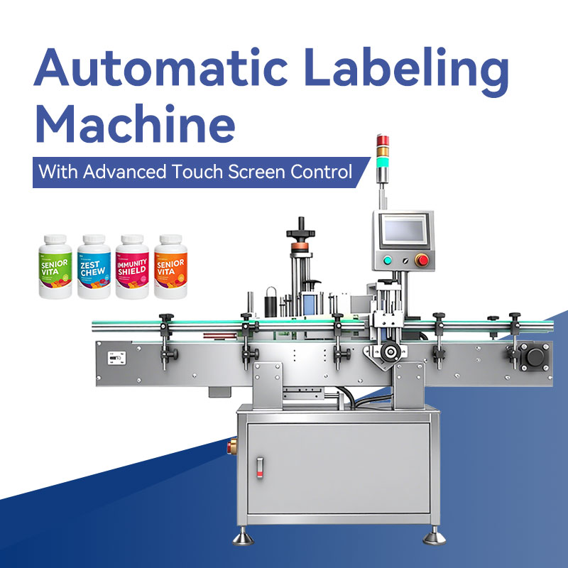 Automatic Labeling Machine for Bottles with Advanced Touch Screen Control