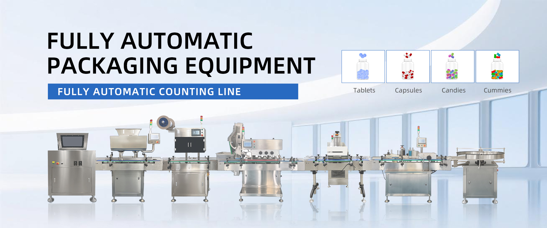 Counting machine + capping + labeling line