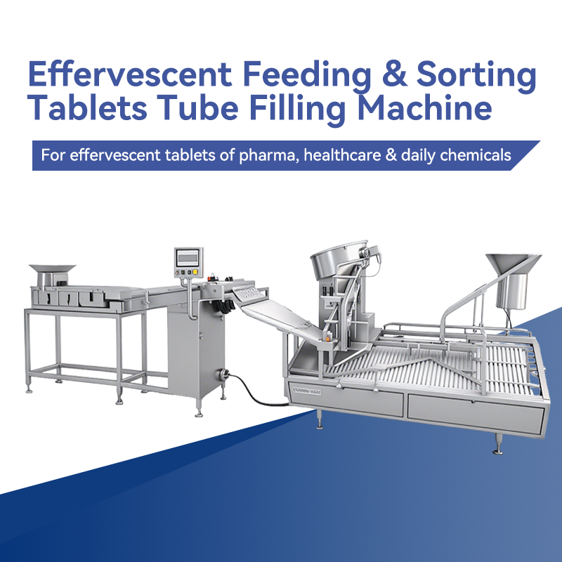 Effervescent Feeding & Sorting Tablets Tube Filling Machine