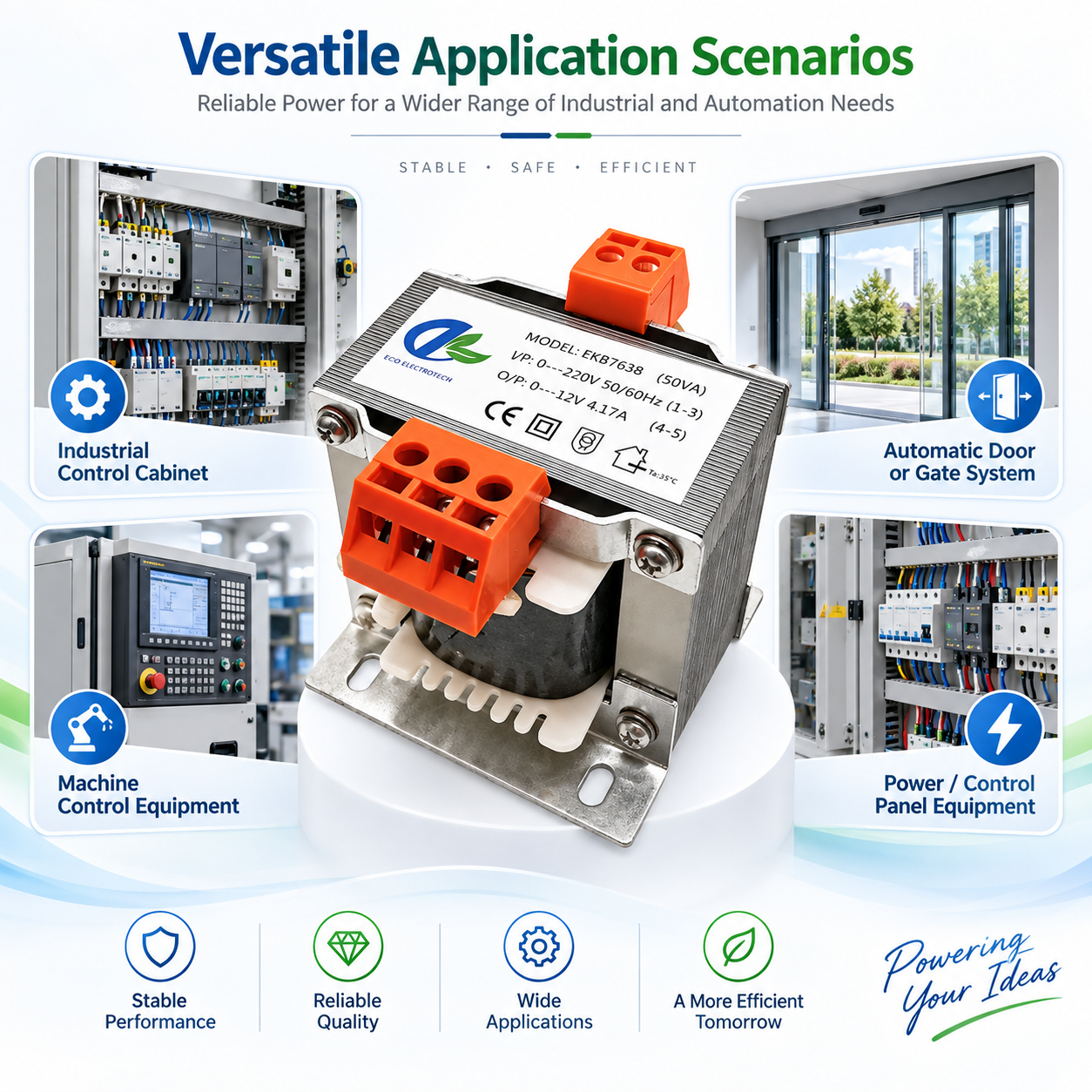Custom Control Transformer for Industrial Machine Tools
