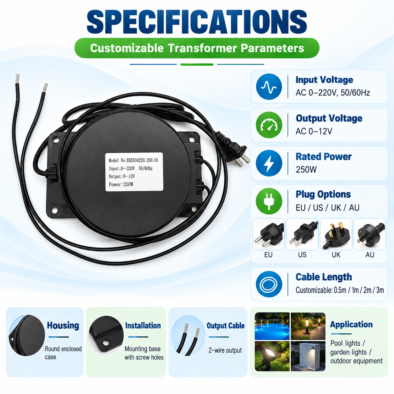 Waterproof Transformer Specifications