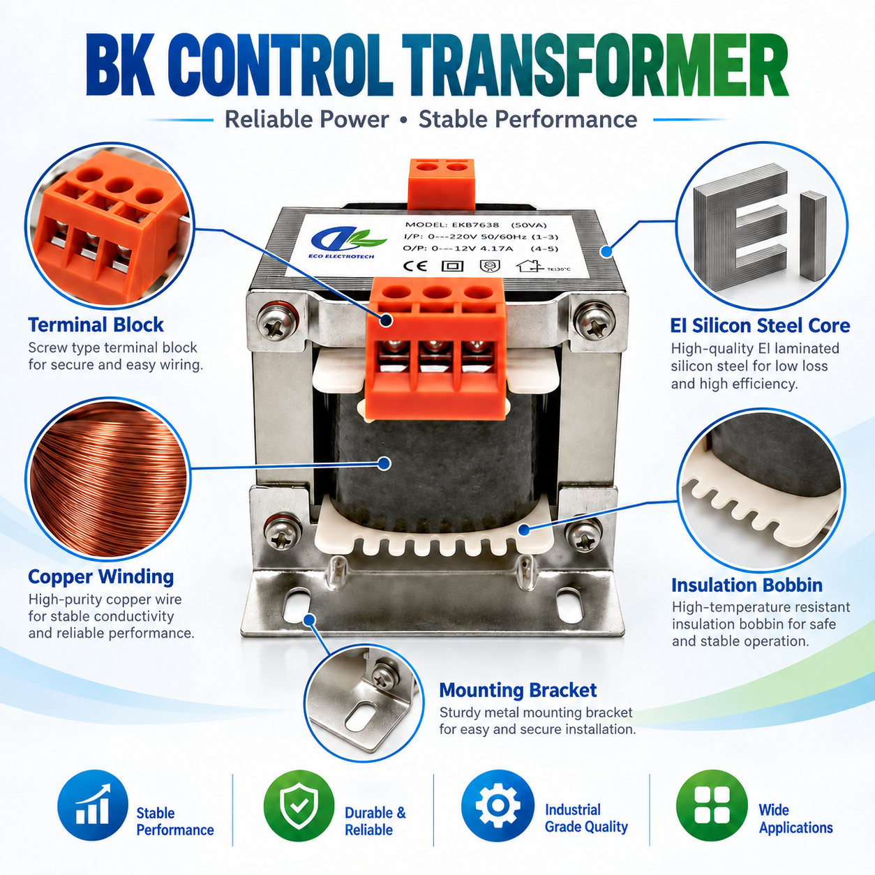 Custom Control Transformer for Industrial Machine Tools