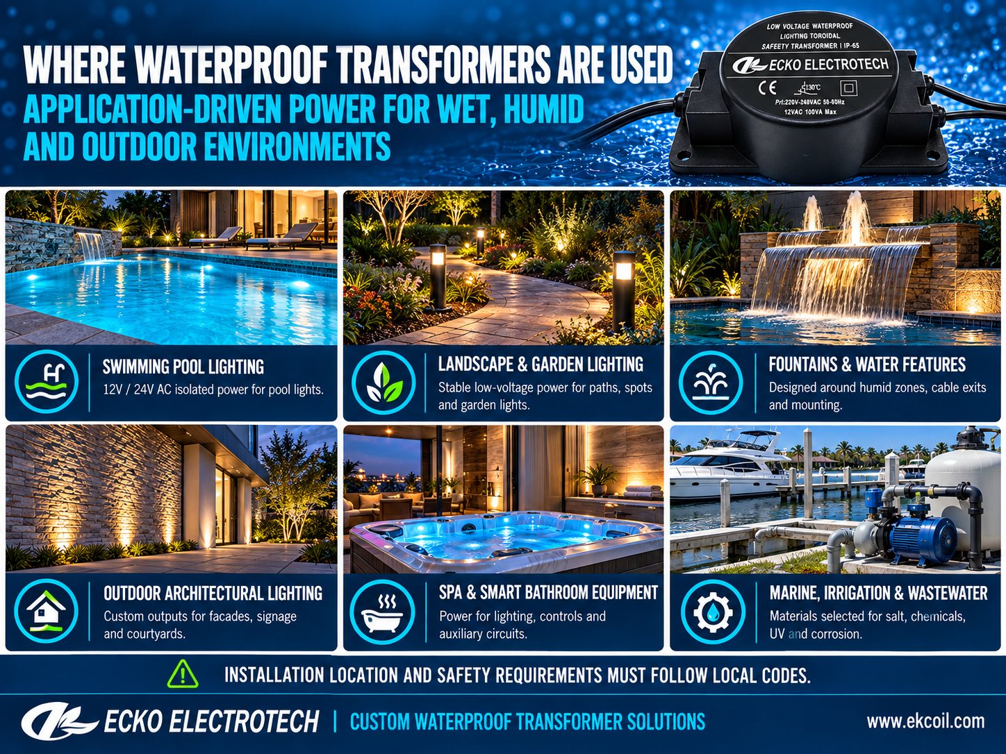 Where Waterproof Transformers Are Used?