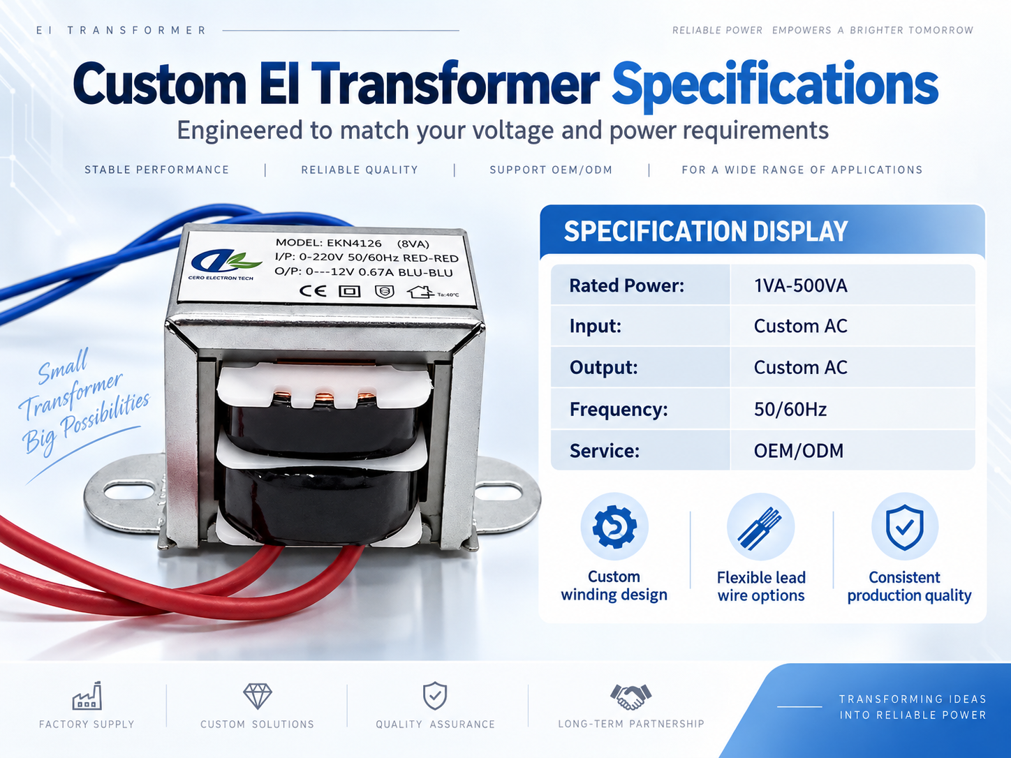 Designed for Reliable Audio Transformer