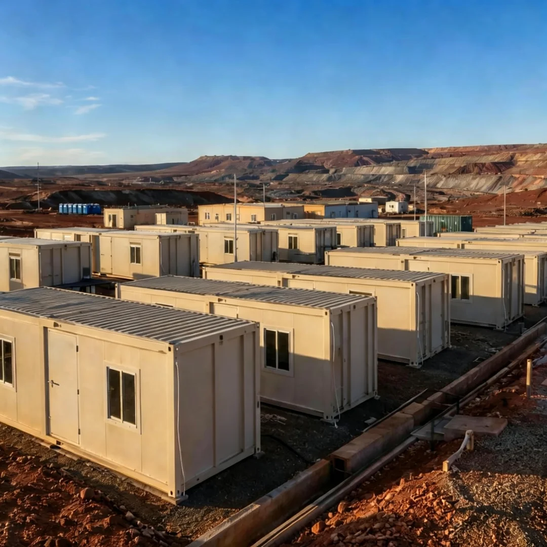 Mining Camp Temporary 20ft 2-Bedroom Expandable Container House