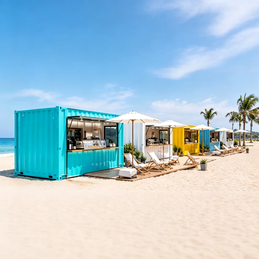 Conteneur-maison mobile en acier pour kiosque de vente