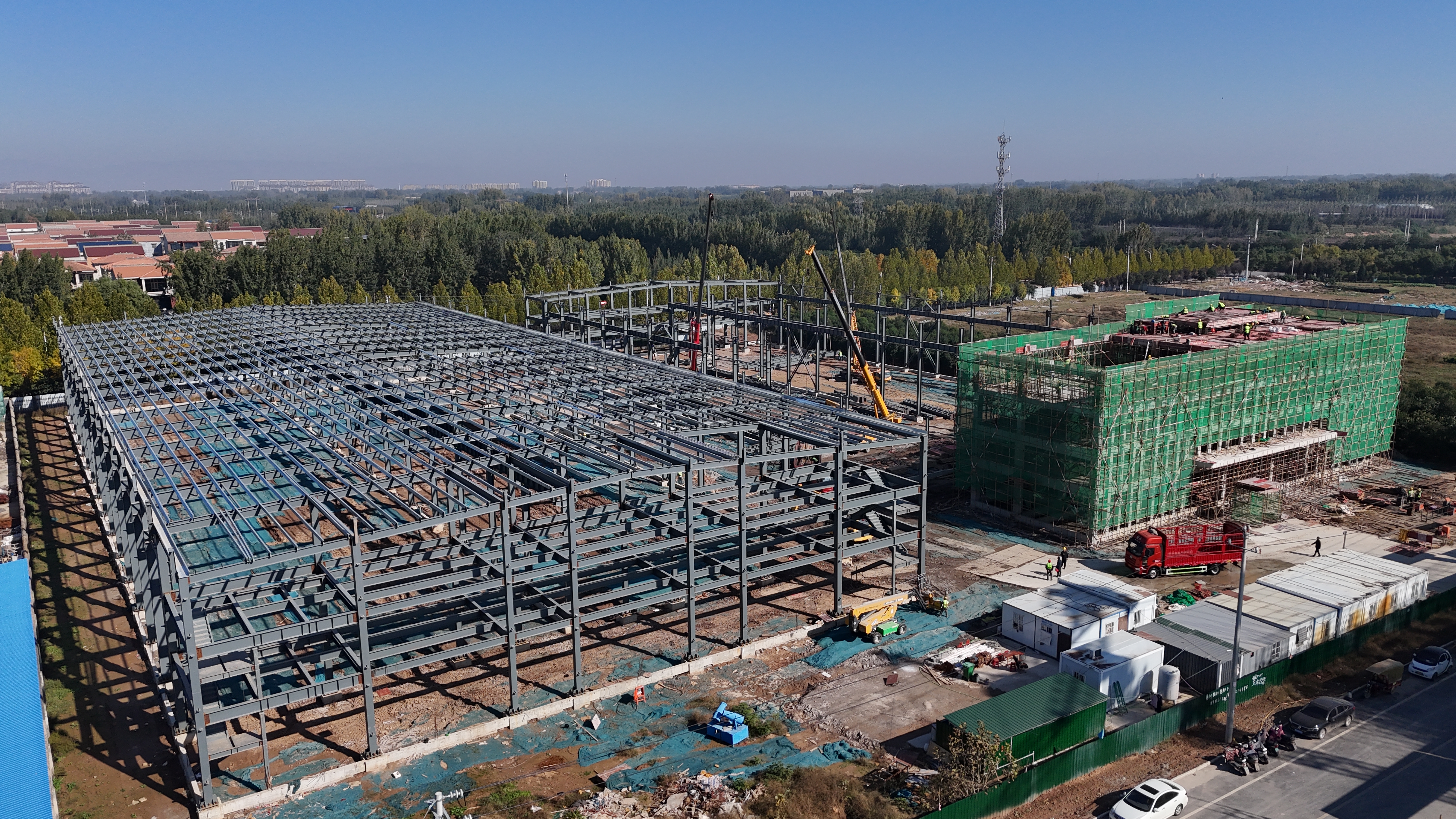 prefabricated steel warehouse frame structure .JPG