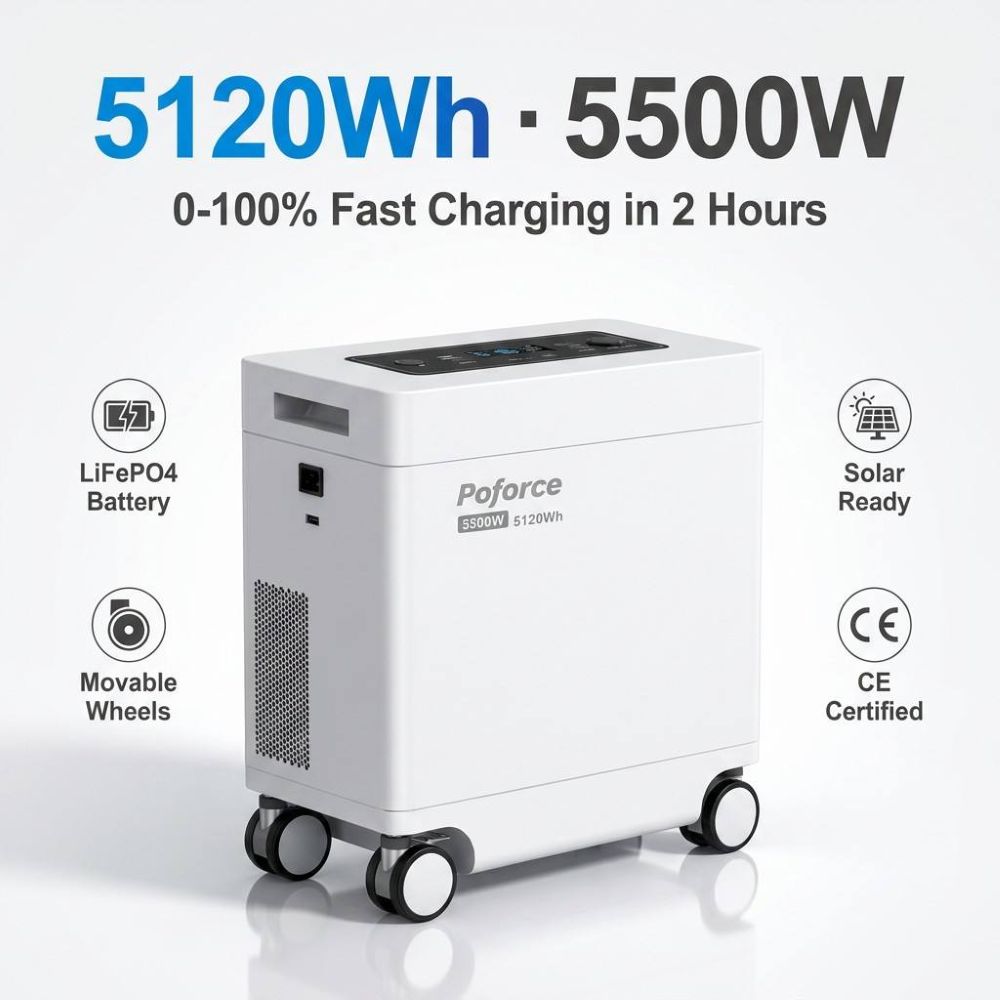 5.5Kw 5120Wh Portable Home Energy Storage All-in-One: A New Choice for Household Energy Freedom