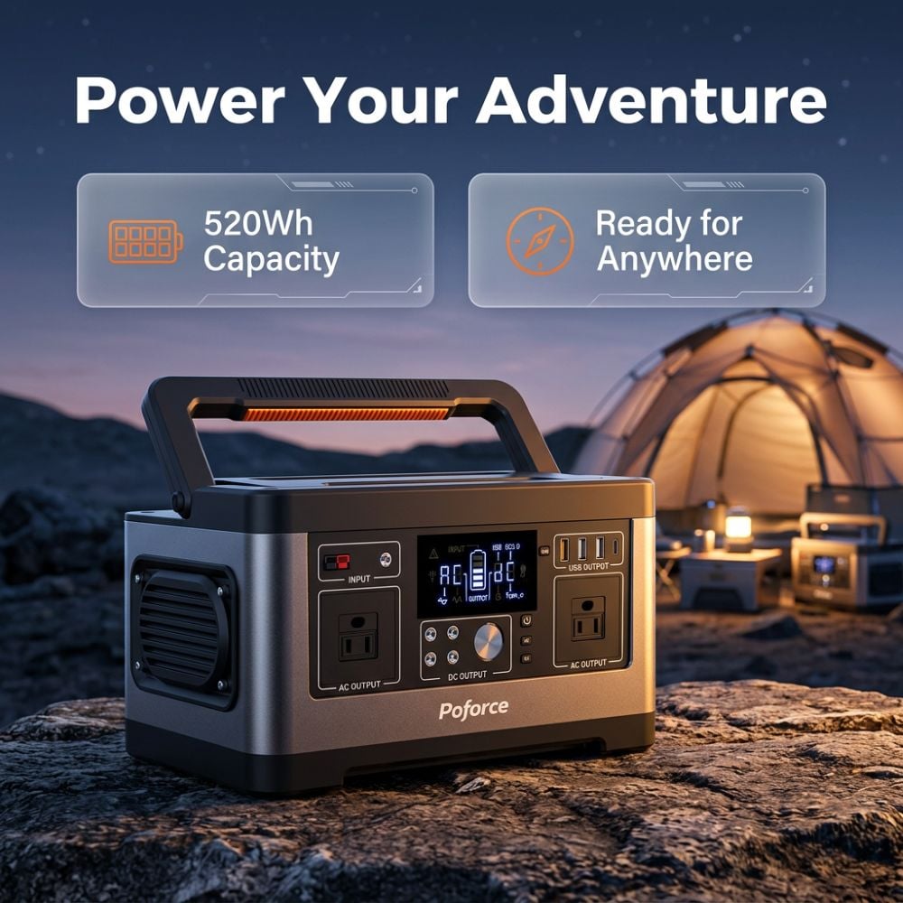 500W Portable Power Station: All-Round Solution for Outdoor Emergencies & Home Backup