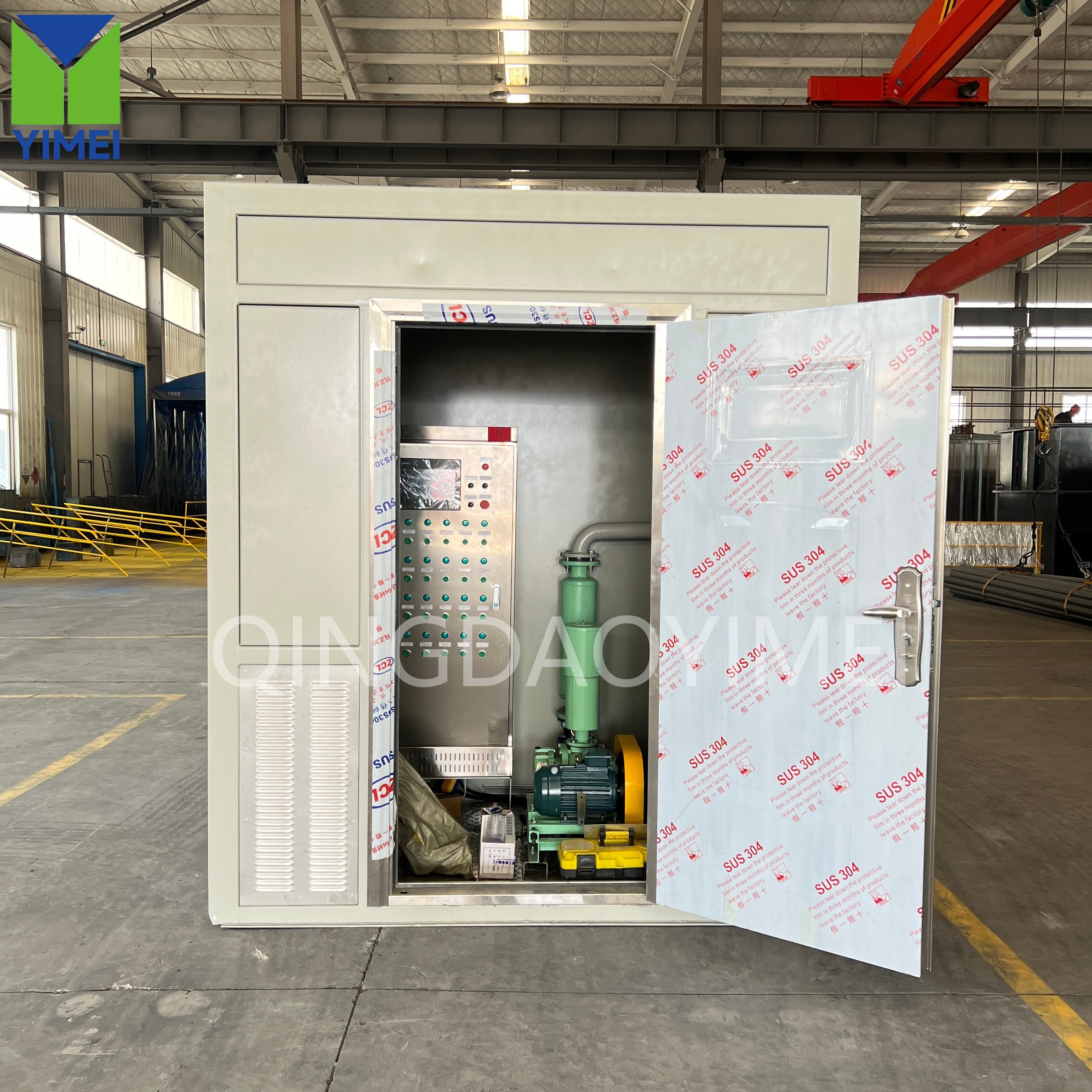 Qingdao Yimei to help the Middle East integrated sewage treatment equipment departure