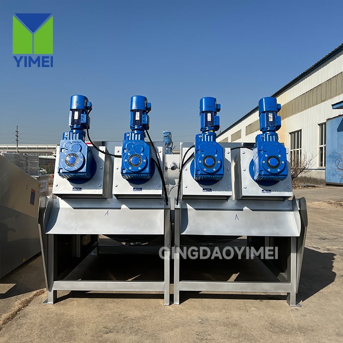 Stainless Steel Sludge Dewatering Screw Press Machine ISO 9001 Automatic Control System for Wastewater Treatment Plant Pump PLC