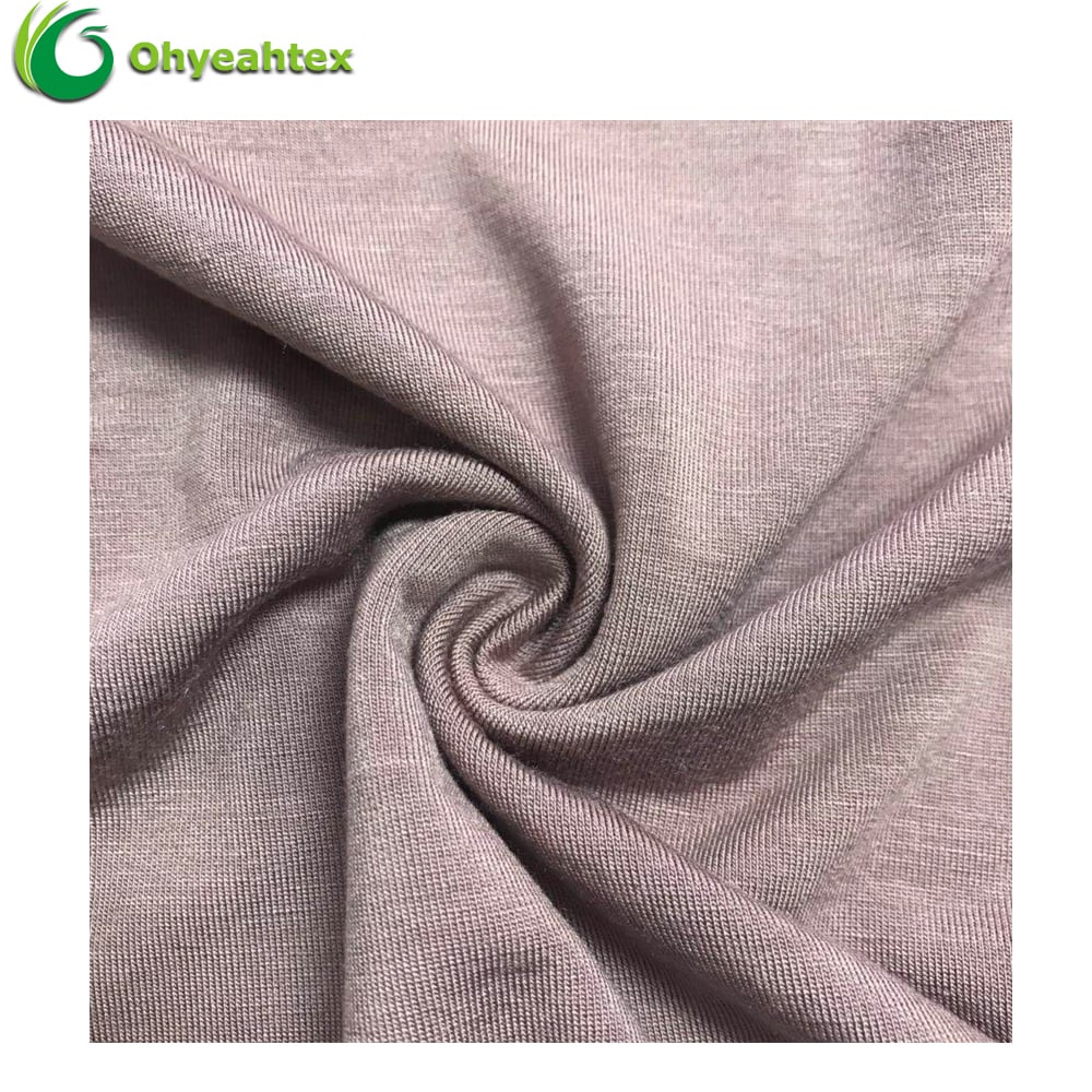 Silky Hand Feeling Anti-Static Quick-Dry Breathable Lightweight Cotton Knitted Lyocell Cupro Fabric 145gsm for Dress