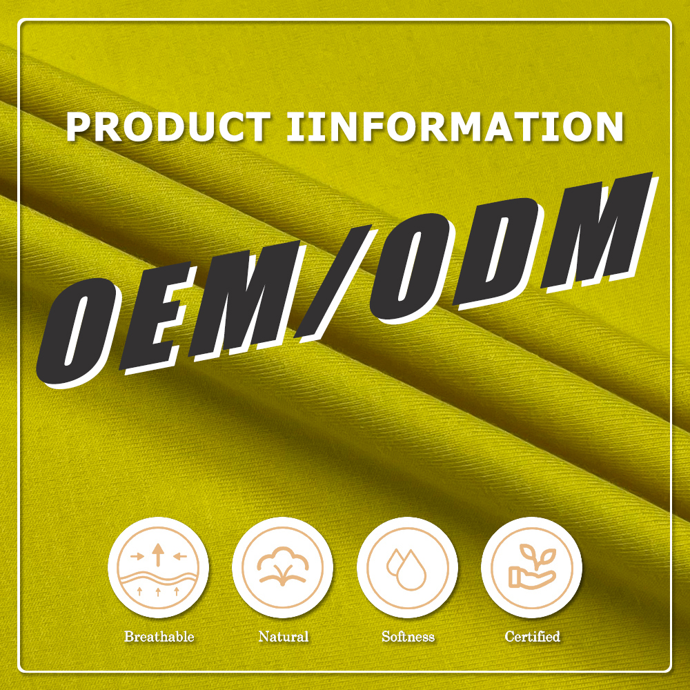 OEM/ODM Eco-friendly Knitted Stretch Moisture-Absorbent Breathable Plain Dyed 67% Organic Cotton 28% Hemp 5% Spandex Fabri