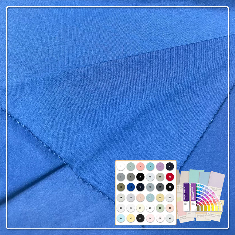 Organisch milieuvriendelijk snel drogend gebreid single jersey bamboe elastaan 4-weg stretch ondergoedstof voor leggings