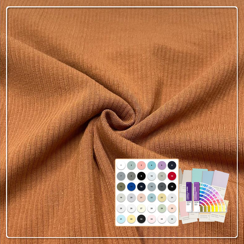 Eco-friendly 380GSM Modal/Cotton Blend Stretch Wicking Breathable Knit Rib Fabric for Dancewear & Loungewear Apparel