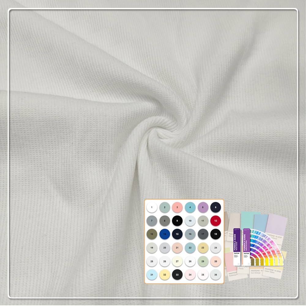 Wicking Breathable Knitted 95% Cotton 5% Spandex Medium Weight Jersey Fabric for Activewear & Apparel