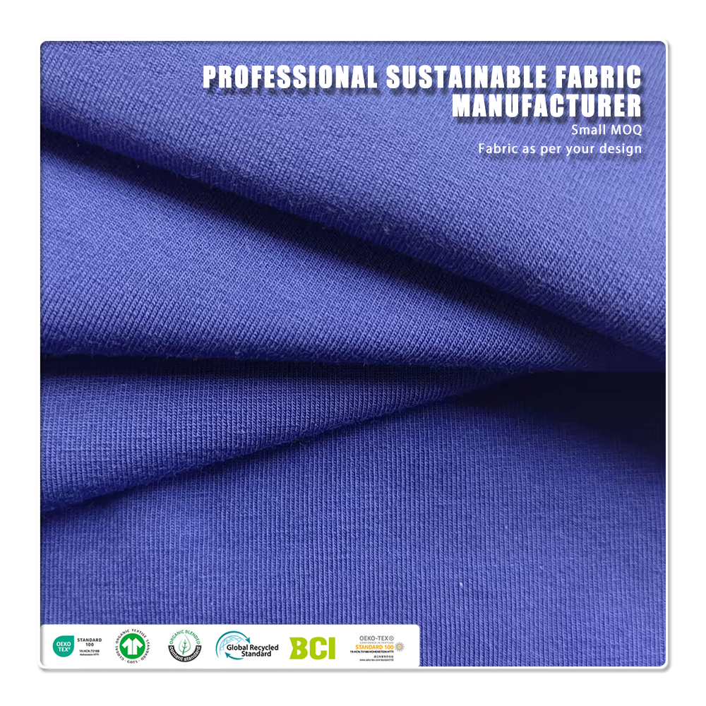 Heat-Insulation Stretch Breathable Anti-Odor Eco-Friendly Cotton Spandex 220gsm Shrink-Resistant Jersey Fabric.webp