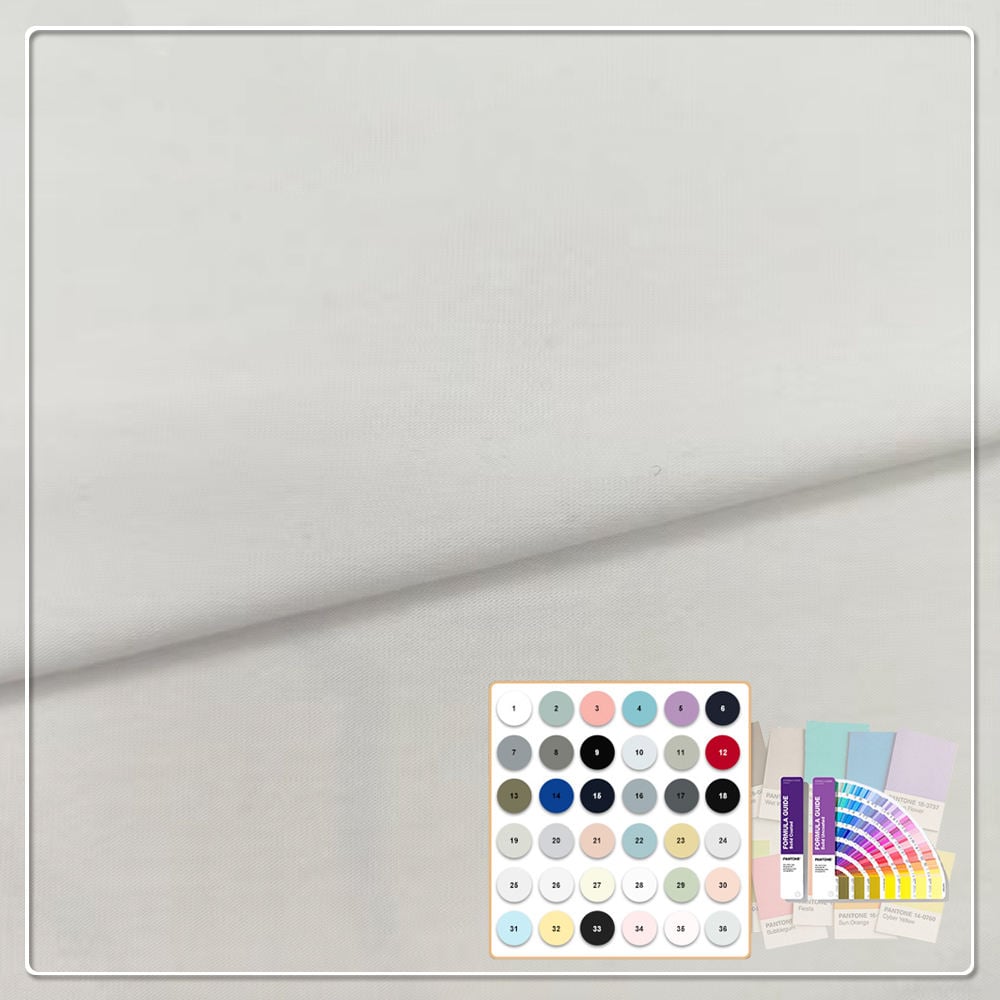 Soft Sustainable Comfortable 96% for Tencel Modal 4% Spandex 210GSM Breathable Anti-Odor Jersey Fabric for Pajamas