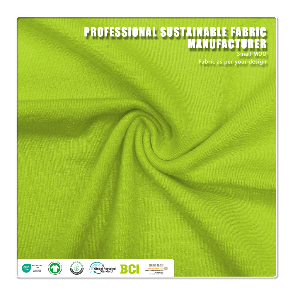 Super Comfortable 95%Bamboo 5%Spandex Anti-Bacteria Quick-Dry Summer Shirt Men Eco Knitted Fabric Medium Weight