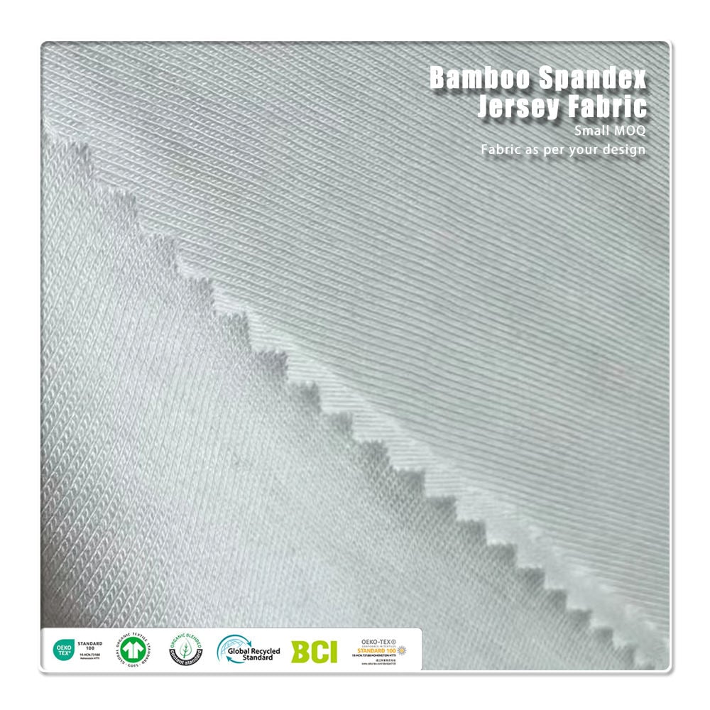 Eco-Friendly Stretch Breathable Wicking Bamboo Organic Cotton Spandex Jersey Fabric 270gsm 170cm for Baby Kids Clothing.jpg