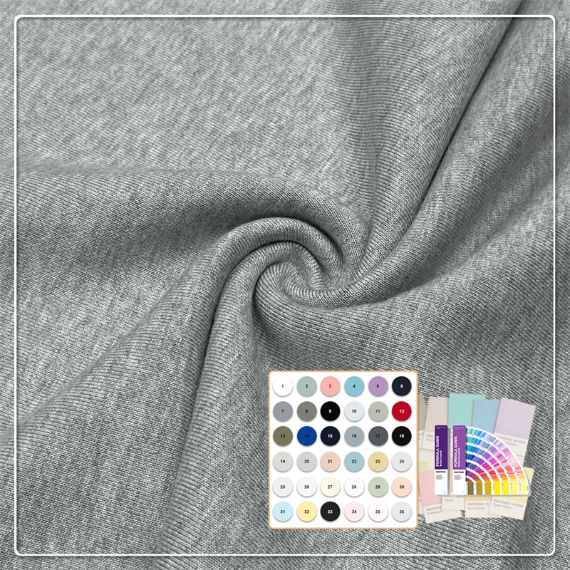Behagligt slätt 420gsm 70% Bambus 30% Ekologisk bomull French Terry Stoff för hoodies